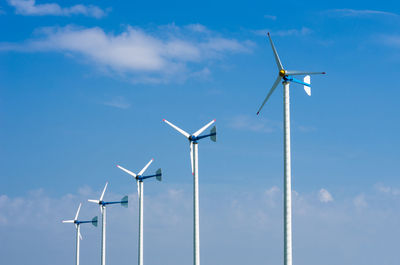 Wind energy turbines. in power stations. phetchaburi province, thailand.