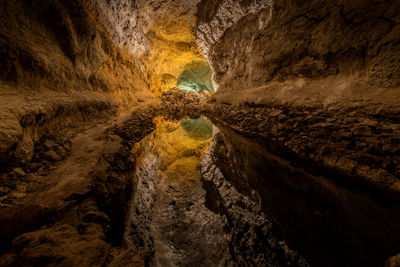 Rock formations in water