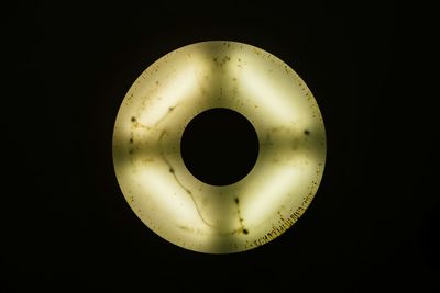 Low angle view of illuminated lamp