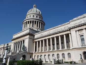 State capitol building against clear sky