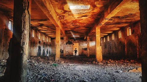 Interior of abandoned building