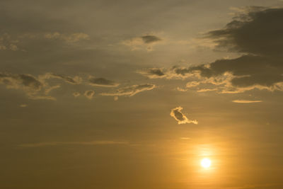 Low angle view of sky during sunset