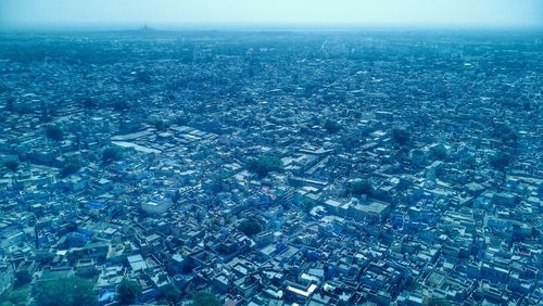 Aerial view of blue sea