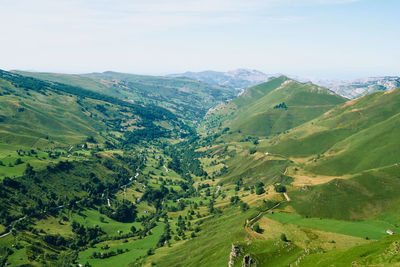 High angle view of landscape against sky