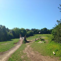 Scenic view of landscape against clear sky