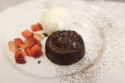 Close-up of ice cream in plate