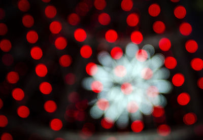 Defocused image of illuminated christmas lights