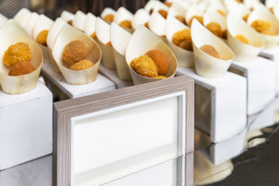 Close-up of food on table