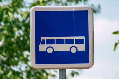 Close-up of road sign