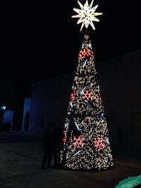 Christmas tree at night