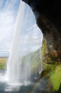 Scenic view of waterfall