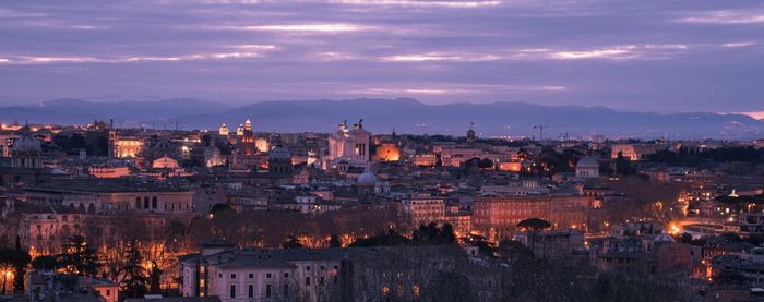 City at sunset