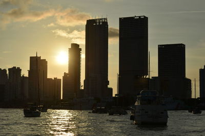 View of skyscrapers at waterfront