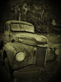 Abandoned vintage car