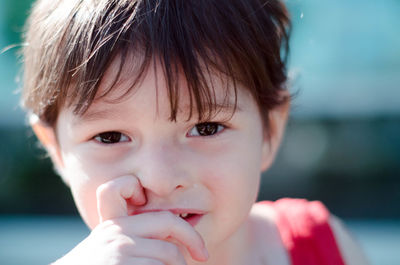 Close-up portrait of boy