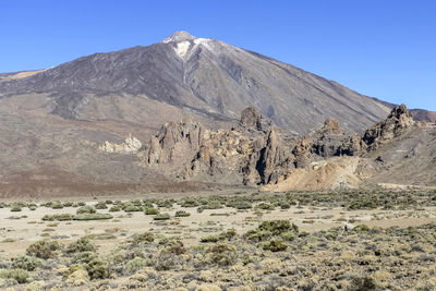 Scenery around pico del teide at teide national park in tenerife, canary islands, spain