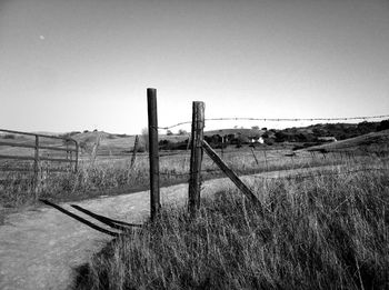 Fence on field