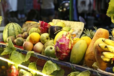 Close-up of fruits for sale in market