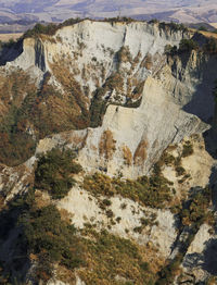 High angle view of rock formations