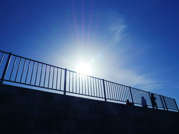 Low angle view of bridge against sky