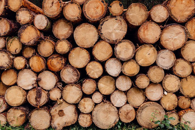 Full frame shot of firewood