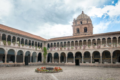 Low angle view of historic building against sky