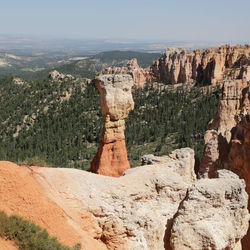 Rock formations on landscape