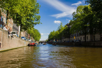 View of canal along buildings