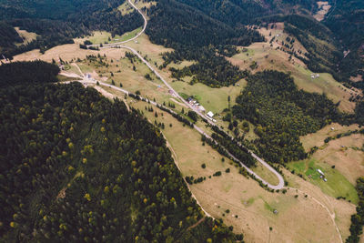 High angle view of landscape