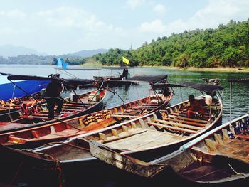 Boats in river