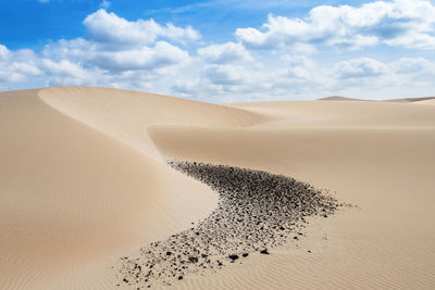 Scenic view of desert against sky