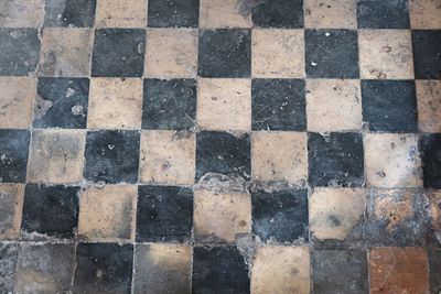 Full frame shot of tiled floor