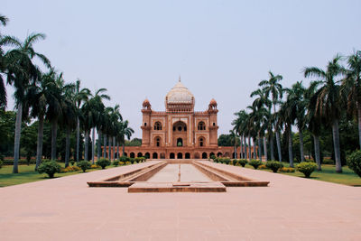 View of historic building against clear sky