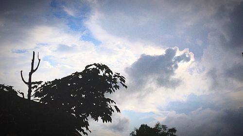 Low angle view of cloudy sky