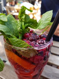 Close-up of drink on table