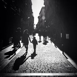 People walking on footpath