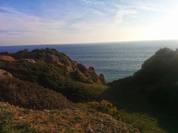 Scenic view of sea against sky