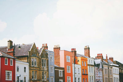 Low angle view of residential buildings against sky