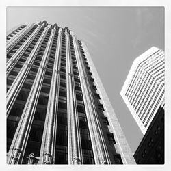 Low angle view of modern building against sky