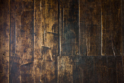 Full frame shot of old wooden table