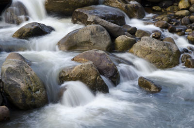 Scenic view of waterfall