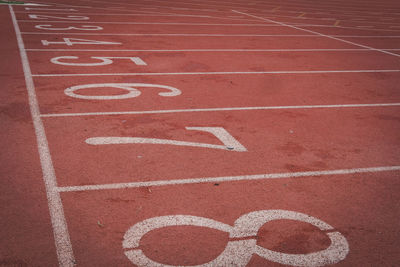 Full frame shot of sports track