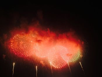 Fireworks display at night