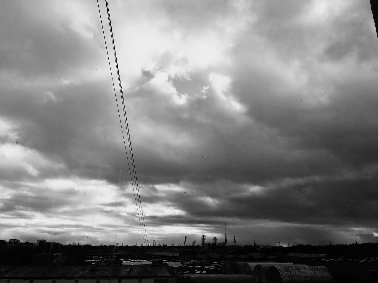 cloud - sky, sky, electricity, no people, outdoors, storm cloud, nature, day, architecture
