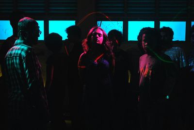 People enjoying at night