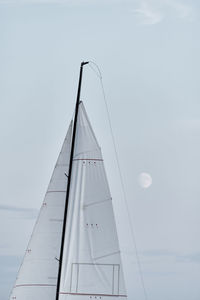 Low angle view of ship against sky