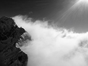 Low angle view of mountain against sky