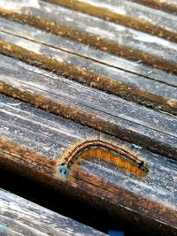 Full frame shot of old wooden table