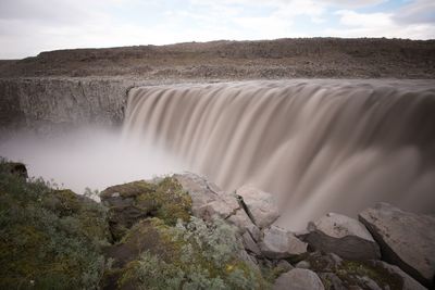 Scenic view of waterfall