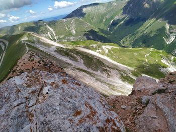 Scenic view of snowcapped mountains